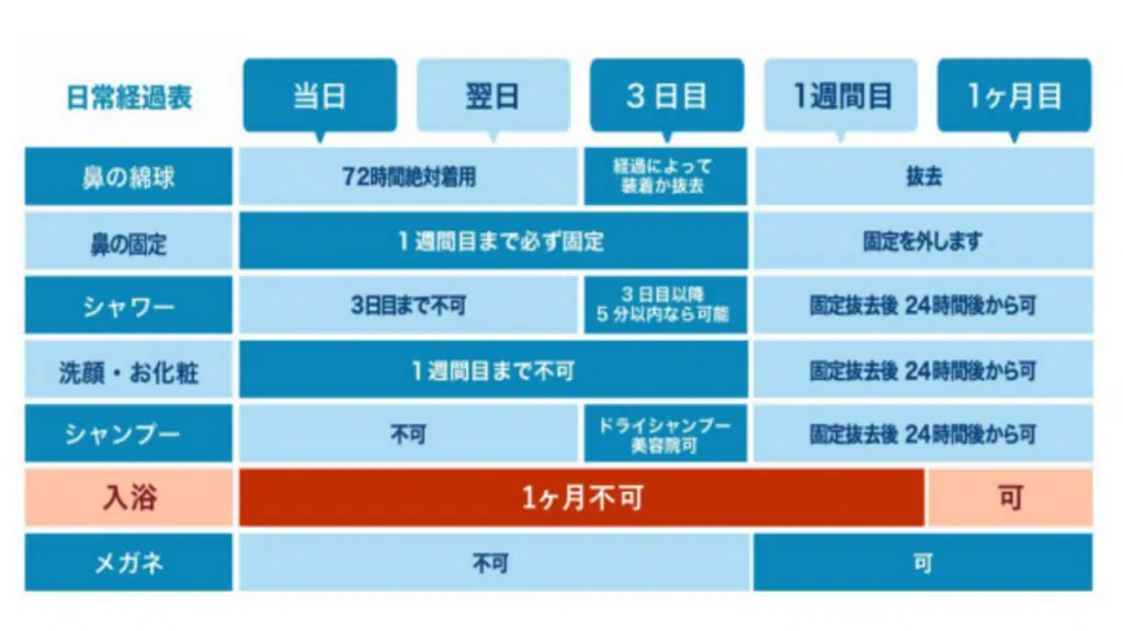 鼻中隔延長 ダウンタイム 新宿