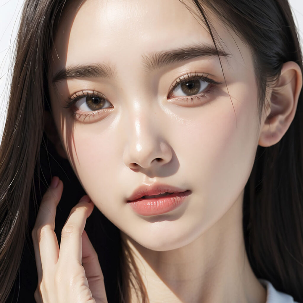 クローズド法で鼻中隔延長をした女性のイメージ