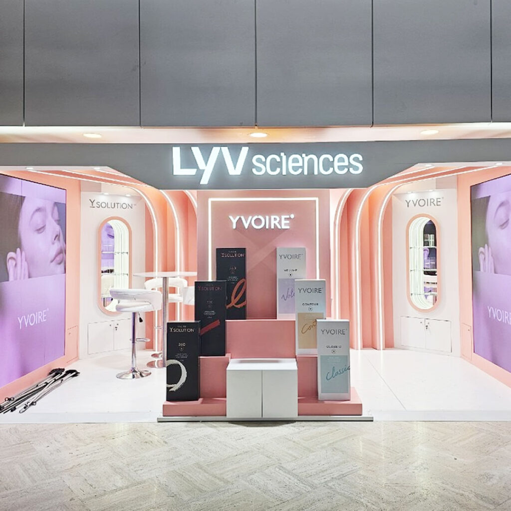 IMCASのLG化学のイボアールの出展ブース