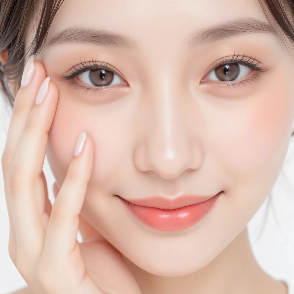 ストラット法で鼻整形をしようとしている女性