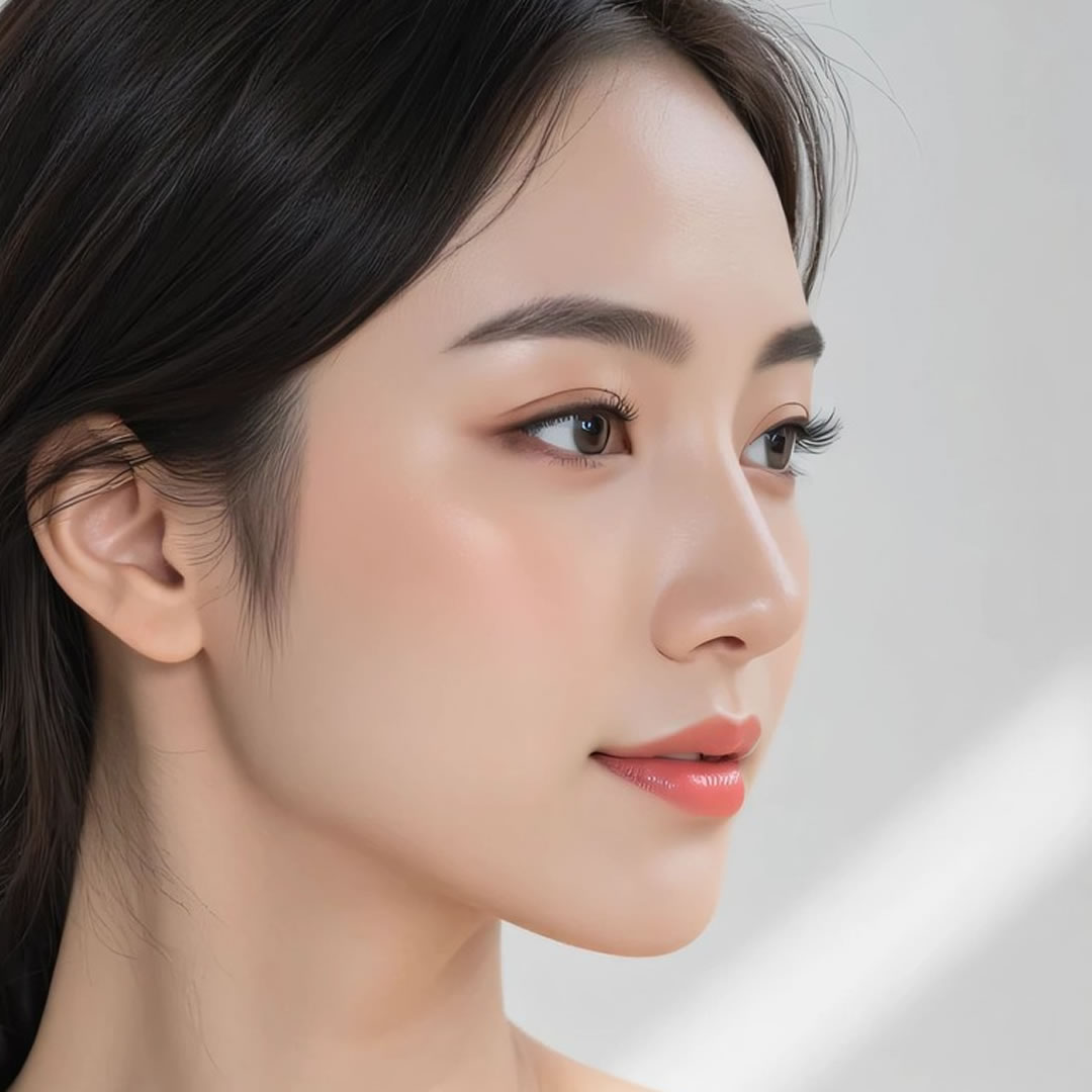 前頭筋が綺麗な女性