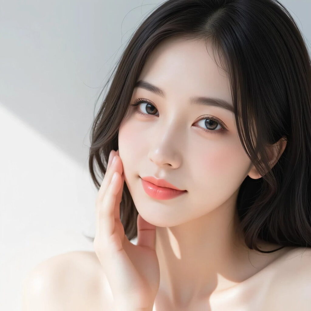 鼻孔縁下降術をしようとしている女性